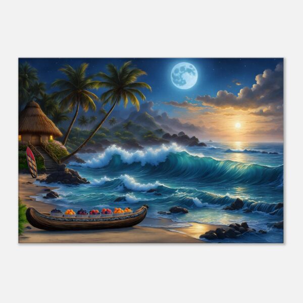 MOONLIGHT & LAVENDER TEA | Canvas 70x100 cm / 28x40″ (STRETCHED CANVAS WRAP - UNFRAMED)