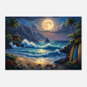 MOONLIT PARADISE | Canvas 70x100 cm / 28x40″ (STRETCHED CANVAS WRAP - UNFRAMED)