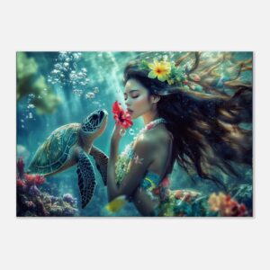 WHISPERS OF A MERMAID’S HEART | Canvas 70x100 cm / 28x40″ (STRETCHED CANVAS WRAP - UNFRAMED)