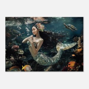 IN LOVE WITH A MERMAID | Canvas 70x100 cm / 28x40″ (STRETCHED CANVAS WRAP - UNFRAMED)