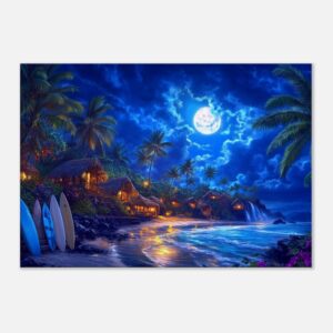WAVES OF LILIKOI | Canvas 70x100 cm / 28x40″ (STRETCHED CANVAS WRAP - UNFRAMED)