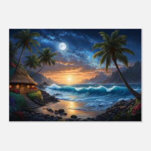 LOVE NOTES BY MOONLIGHT | Canvas 70x100 cm / 28x40″ (STRETCHED CANVAS WRAP - UNFRAMED)