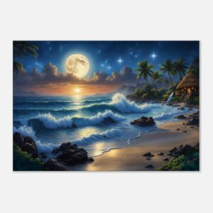 MOON & MANGO| Canvas 70x100 cm / 28x40″ (STRETCHED CANVAS WRAP - UNFRAMED)