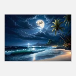 NIGHTFALL SEA | Canvas 70x100 cm / 28x40″ (STRETCHED CANVAS WRAP - UNFRAMED)