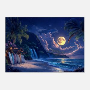 WHERE THE MOON FINDS ME| Canvas 70x100 cm / 28x40″ (STRETCHED CANVAS WRAP - UNFRAMED)