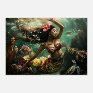 MOON DANCE OF THE MERMAID | Canvas 70x100 cm / 28x40″ (STRETCHED CANVAS WRAP - UNFRAMED)
