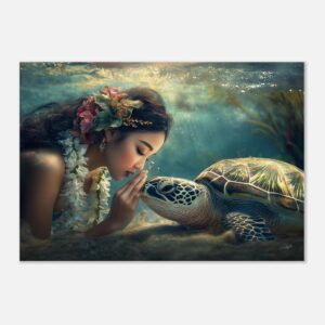KISSES BENEATH THE TIDE | Canvas 70x100 cm / 28x40″ (STRETCHED CANVAS WRAP - UNFRAMED)