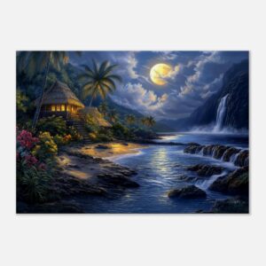 PARADISE MOON COVE | Canvas 70x100 cm / 28x40″ (STRETCHED CANVAS WRAP - UNFRAMED)