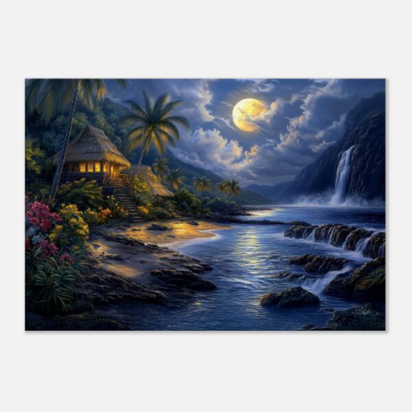 PARADISE MOON COVE | Canvas 70x100 cm / 28x40″ (STRETCHED CANVAS WRAP - UNFRAMED)