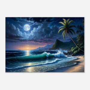 WAVES OF NIGHT | Canvas 70x100 cm / 28x40″ (STRETCHED CANVAS WRAP - UNFRAMED)