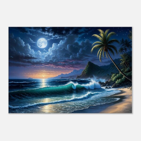 WAVES OF NIGHT | Canvas 70x100 cm / 28x40″ (STRETCHED CANVAS WRAP - UNFRAMED)