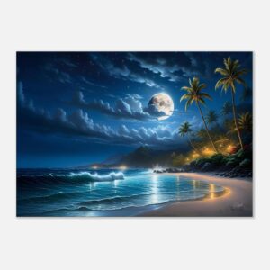 FULL MOON BAY | Canvas 70x100 cm / 28x40″ (STRETCHED CANVAS WRAP - UNFRAMED)