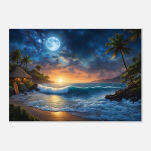 NIGHTBLOOM ALOHA| Canvas 70x100 cm / 28x40″ (STRETCHED CANVAS WRAP - UNFRAMED)