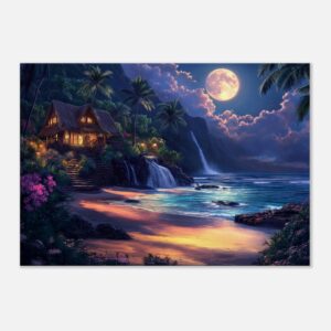 THE MOON NEVER SLEEPS | Canvas 70x100 cm / 28x40″ (STRETCHED CANVAS WRAP - UNFRAMED)