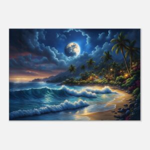 COASTAL MOON | Canvas 70x100 cm / 28x40″ (STRETCHED CANVAS WRAP - UNFRAMED)